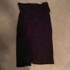 Black midi skirt